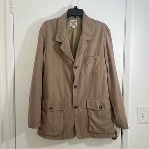 TravelSmith Men's Tan Safari Military Jacket Medium Travel Work